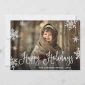 Moderne kerstmis 4 FOTO-groet Feestdagenkaart (Voorkant)