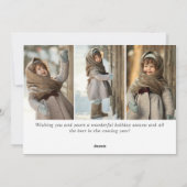 Moderne kerstmis 4 FOTO-groet Feestdagenkaart (Achterkant)