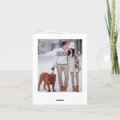 Moderne Kerstmis 4 FOTO Rustic Wood Greeting Feestdagen Kaart (Achterkant)