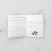 Moderne Kerstmis 4 FOTO Rustic Wood Greeting Feestdagen Kaart (Binnen)