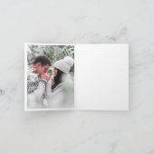 Moderne Kerstmis 4 FOTO Rustic Wood Greeting Feestdagen Kaart (Binnen)