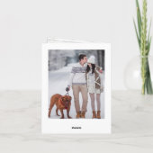 Moderne kerstmis 5 FOTO Rustic Wood Greeting Feestdagen Kaart (Achterkant)