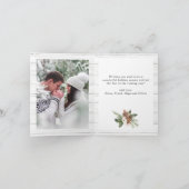 Moderne kerstmis 5 FOTO Rustic Wood Greeting Feestdagen Kaart (Binnen)