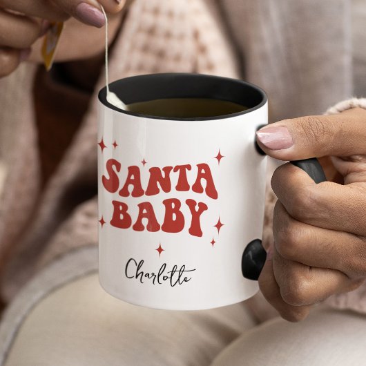 Moderne KERSTMIS BABY Kerstcadeau Mok