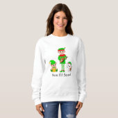 Moderne kerstmis Best Elf Squad T-Shirt (Voorkant volledig)