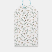 Moderne Kerstmis Botanisch Cadeaulabel (Achterkant)