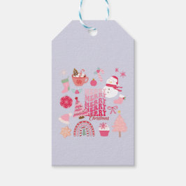 Moderne Kerstmis Cadeaulabel