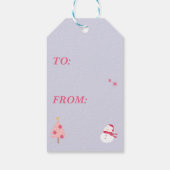 Moderne Kerstmis Cadeaulabel (Achterkant)