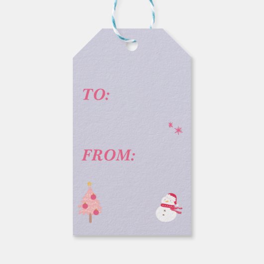 Moderne Kerstmis Cadeaulabel (Achterkant)