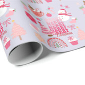 Moderne Kerstmis Cadeaupapier (Rol Hoek)