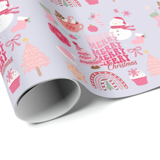 Moderne Kerstmis Cadeaupapier (Rol Hoek)