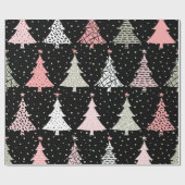 Moderne Kerstmis Cadeaupapier (Vlak)