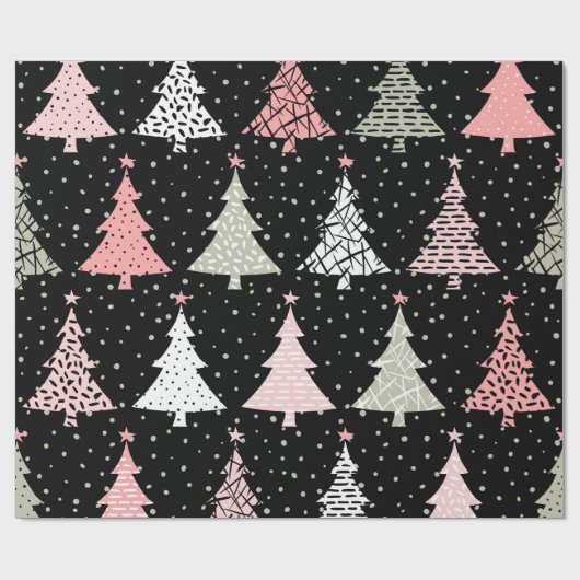 Moderne Kerstmis Cadeaupapier (Vlak)