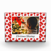 Moderne Kerstmis CANADA Gepersonaliseerd Keepomwil Fotoblokken (Voorkant)