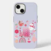 Moderne Kerstmis Case-Mate iPhone Case (Achterkant)