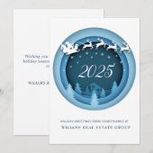 Moderne kerstmis Compositie Corporate Greeting Ho Feestdagenkaart (Voorkant / Achterkant)