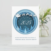 Moderne kerstmis Compositie Corporate Greeting Ho Feestdagenkaart (Staand voorkant)