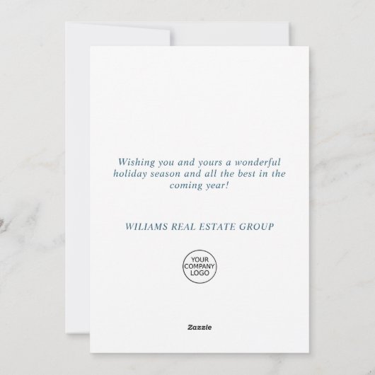 Moderne kerstmis Compositie Corporate Greeting Ho Feestdagenkaart (Achterkant)