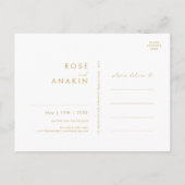 Moderne Kerstmis | Cream Save The Date Ansichtkaar Uitnodiging Briefkaart (Achterkant)