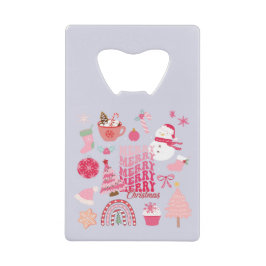 Moderne Kerstmis Creditkaart Flessenopener