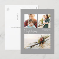 Moderne Kerstmis | Driefoto's met zilver-centreerd