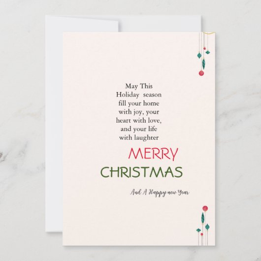 Moderne Kerstmis Familie Fotokaart Save The Date (Achterkant)