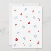 Moderne Kerstmis Feest Mooie Pinguïn Kerstmis Kaart (Achterkant)