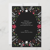 Moderne Kerstmis, feestdag, flatbriefkaart Feestdagenkaart (Achterkant)