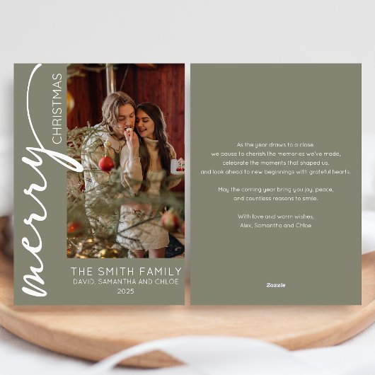 Moderne Kerstmis Feestdagenkaart