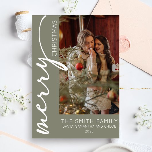 Moderne Kerstmis Feestdagenkaart