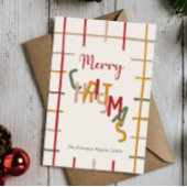 Moderne Kerstmis Feestdagenkaart