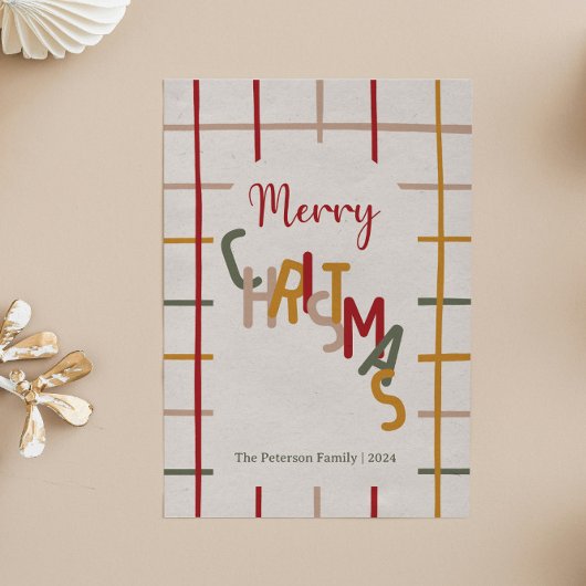 Moderne Kerstmis Feestdagenkaart