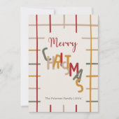 Moderne Kerstmis Feestdagenkaart (Voorkant)