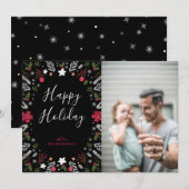 Moderne kerstmis, feestelijke foto-Wenskaart Feestdagenkaart (Voorkant / Achterkant)