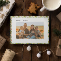 Moderne Kerstmis Feestelijke Patroon Familie Foto