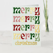 Moderne Kerstmis Folie Feestdagenkaart (Voorkant)