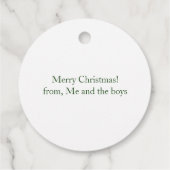 Moderne Kerstmis Foto Cadeaubijsluiting Bedankjes Labels (Achterkant)