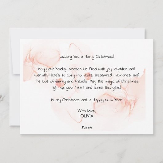 Moderne Kerstmis Foto Collage Kerstkaart (Achterkant)