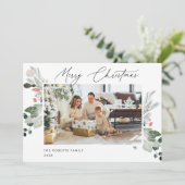 Moderne Kerstmis Foto Kaart | Kerstkaart (Staand voorkant)