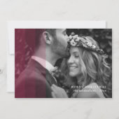 Moderne Kerstmis Foto Met Rode Rand Feestdagenkaart (Voorkant)