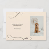 Moderne Kerstmis Fotokaart Feestdagenkaart (Achterkant)