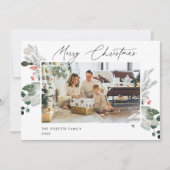 Moderne Kerstmis Fotokaart | Kerstkaart Kaart (Voorkant)