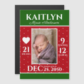 Moderne Kerstmis Geboorte Aankondiging Pasgeboren  (Voorkant / Achterkant)