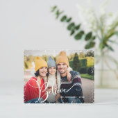 Moderne Kerstmis geloven dat FOTO Greeting Feestdagenkaart (Staand voorkant)