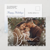 Moderne Kerstmis geloven dat FOTO Greeting Feestdagenkaart (Voorkant / Achterkant)