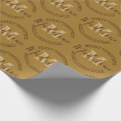 Moderne Kerstmis Gepersonaliseerde Monogram Naam A Cadeaupapier (Hoek)