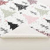 Moderne Kerstmis Gepersonaliseerde Sherpa Deken (3/4)