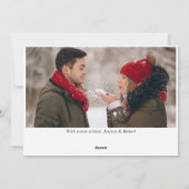 Moderne Kerstmis Gouden 2 FOTO Kaart (Achterkant)