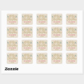 Moderne Kerstmis Gouden Script Op Maat Vierkante Sticker (Vel)