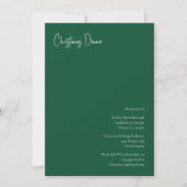 Moderne Kerstmis | Green Dinner Party Kaart (Voorkant)